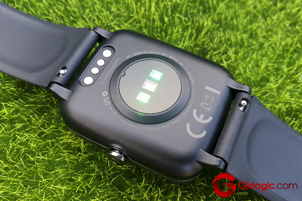 Sensor cardíaco trasero y conectores de carga SPC Smartee Boost